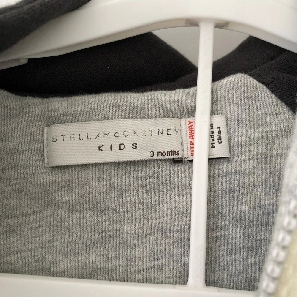 Stella Maccartney Baby Gray Penguin Hoodie Sweater 3 M - Picture 6 of 10